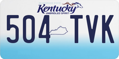 KY license plate 504TVK