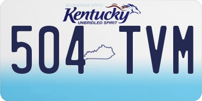 KY license plate 504TVM
