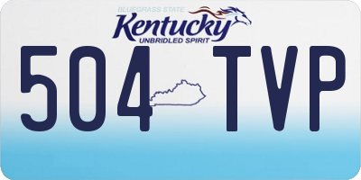 KY license plate 504TVP