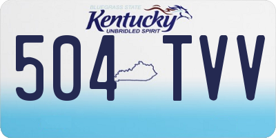 KY license plate 504TVV