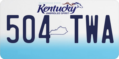KY license plate 504TWA