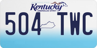 KY license plate 504TWC