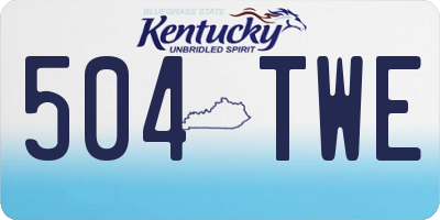 KY license plate 504TWE