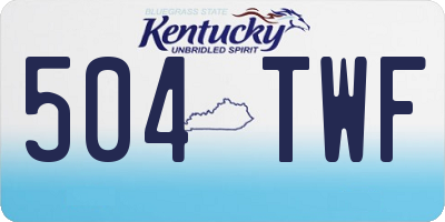 KY license plate 504TWF
