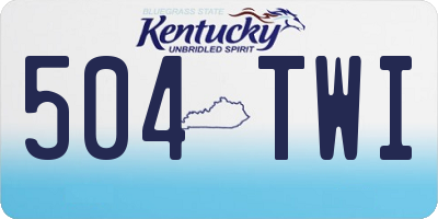 KY license plate 504TWI