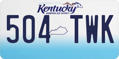 KY license plate 504TWK