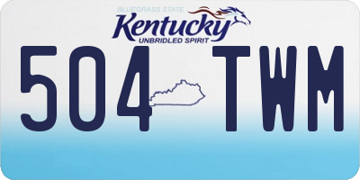 KY license plate 504TWM