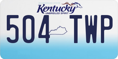 KY license plate 504TWP