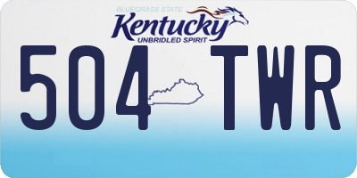 KY license plate 504TWR