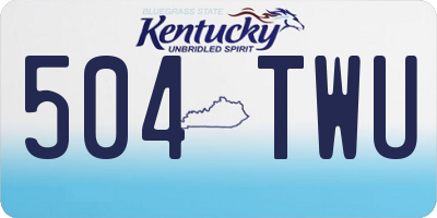 KY license plate 504TWU