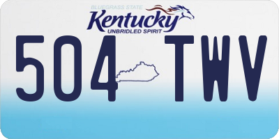 KY license plate 504TWV