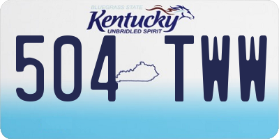 KY license plate 504TWW