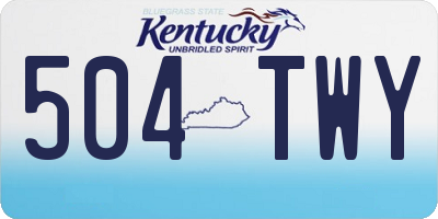 KY license plate 504TWY
