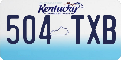 KY license plate 504TXB