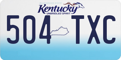KY license plate 504TXC