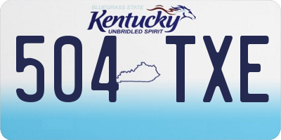 KY license plate 504TXE
