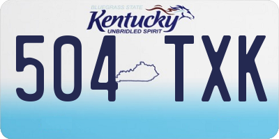 KY license plate 504TXK