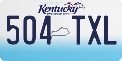 KY license plate 504TXL