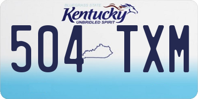 KY license plate 504TXM