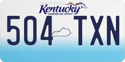 KY license plate 504TXN