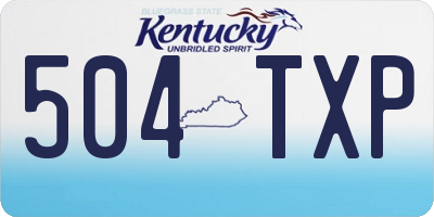 KY license plate 504TXP
