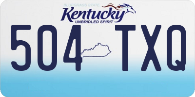 KY license plate 504TXQ