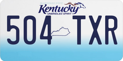 KY license plate 504TXR