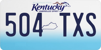 KY license plate 504TXS
