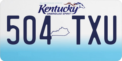 KY license plate 504TXU
