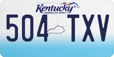 KY license plate 504TXV