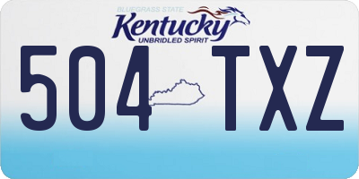 KY license plate 504TXZ