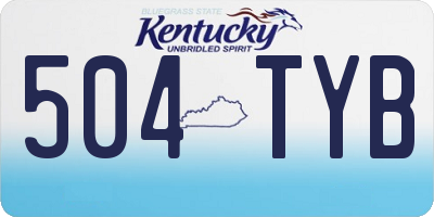 KY license plate 504TYB