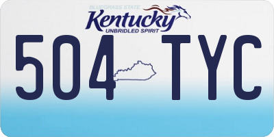 KY license plate 504TYC