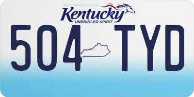 KY license plate 504TYD