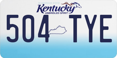 KY license plate 504TYE