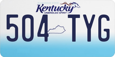 KY license plate 504TYG