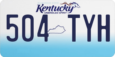 KY license plate 504TYH