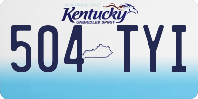 KY license plate 504TYI