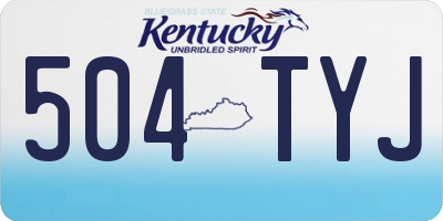 KY license plate 504TYJ