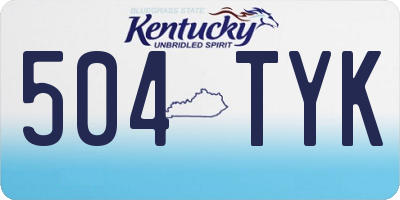 KY license plate 504TYK