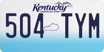KY license plate 504TYM