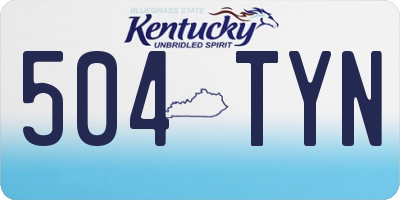 KY license plate 504TYN
