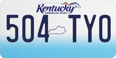 KY license plate 504TYO