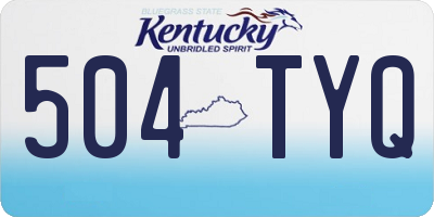KY license plate 504TYQ