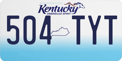 KY license plate 504TYT