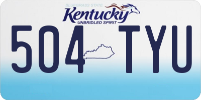 KY license plate 504TYU
