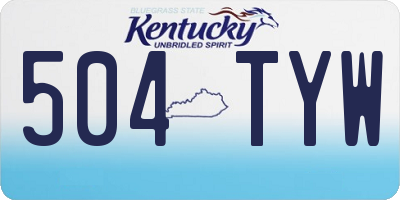 KY license plate 504TYW