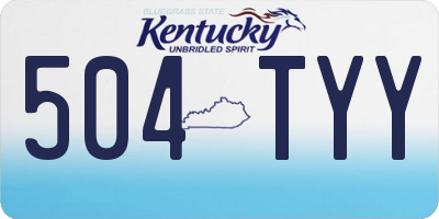 KY license plate 504TYY