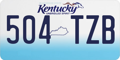 KY license plate 504TZB