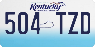 KY license plate 504TZD